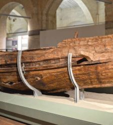 Das Schiff Alkedo, das Flaggschiff des Museums für antike Schiffe in Pisa