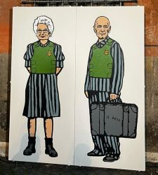 La peinture murale contre l'antisémitisme dégradée à Milan rejoint la collection permanente du Musée de la Shoah à Rome.