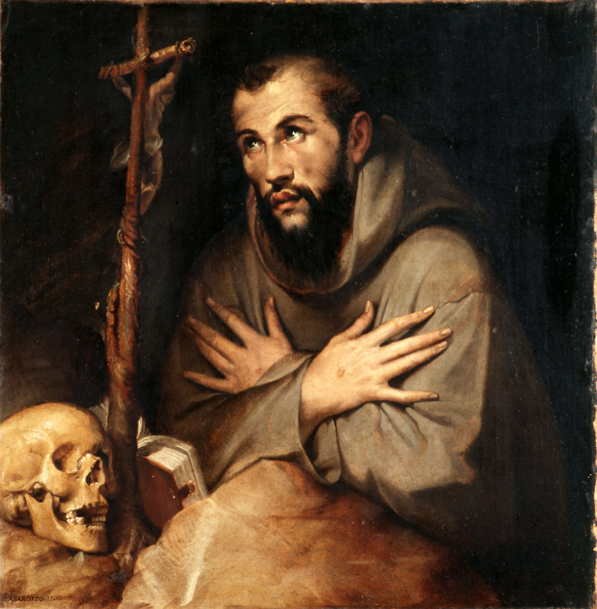 Bartolomeo Passerotti, Der heilige Franziskus in Anbetung des Gekreuzigten (Bologna, Pinacoteca Nazionale)
