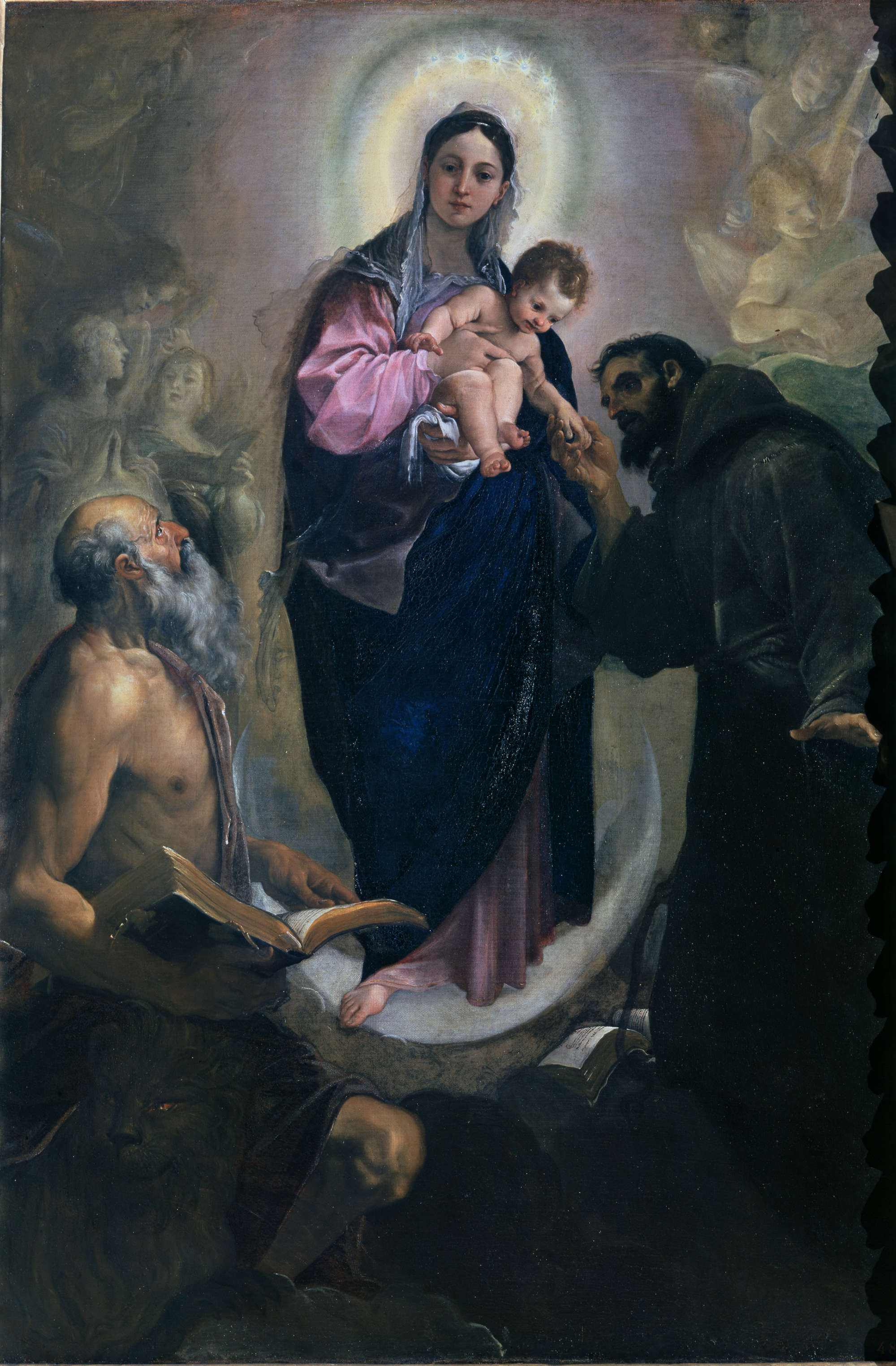 Ludovico Carracci, Die Unbefleckte Empfängnis mit dem heiligen Hieronymus und dem heiligen Franziskus (Bologna, Pinacoteca Nazionale)